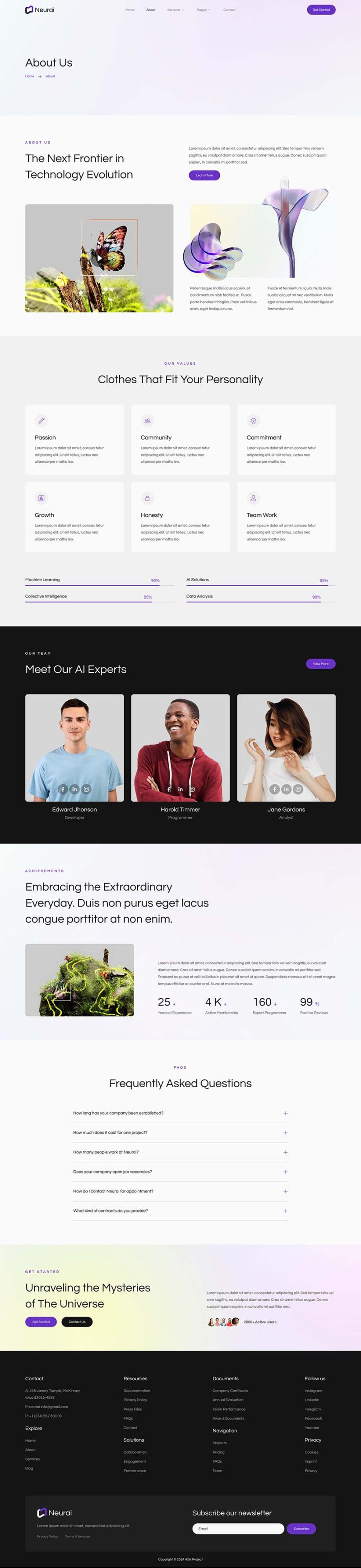 About — Neurai - Artificial Intelligence Elementor Template