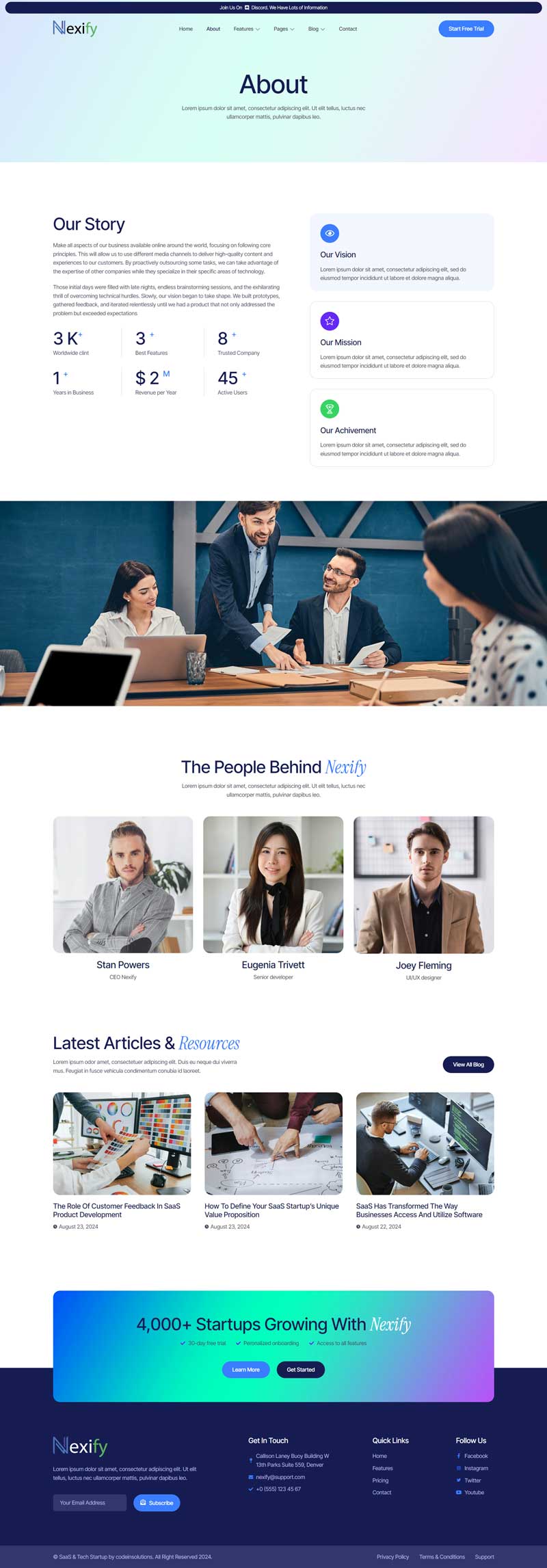 About — Nexify - SaaS & Tech Startup Elementor Template