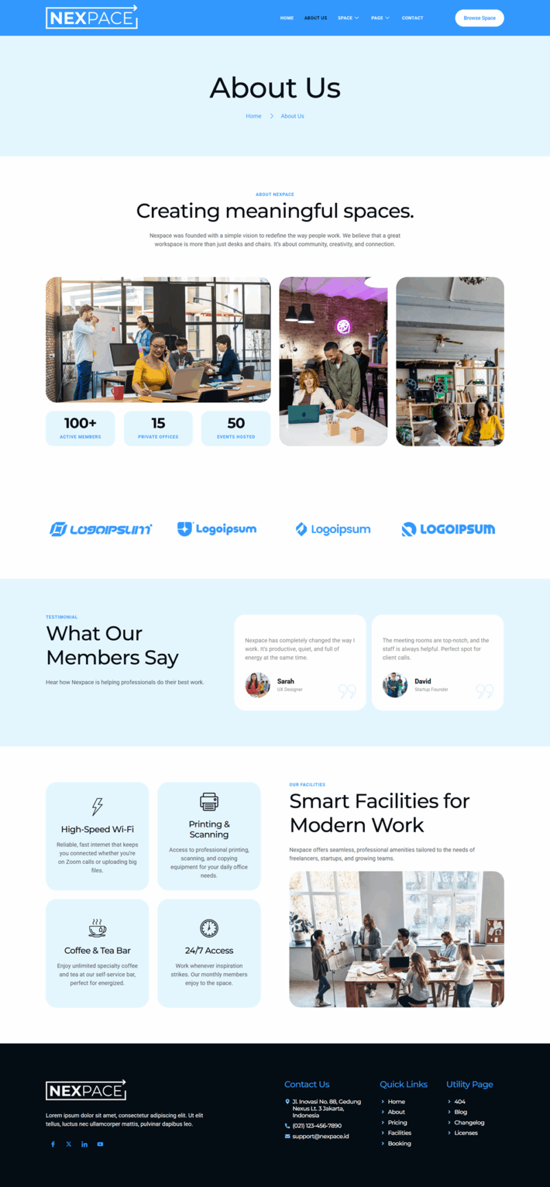 About — Nexpace - Coworking Space Elementor Template