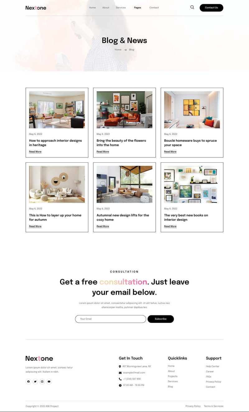 Blog — Nextone - Painting & Wallpapering Service Elementor Template
