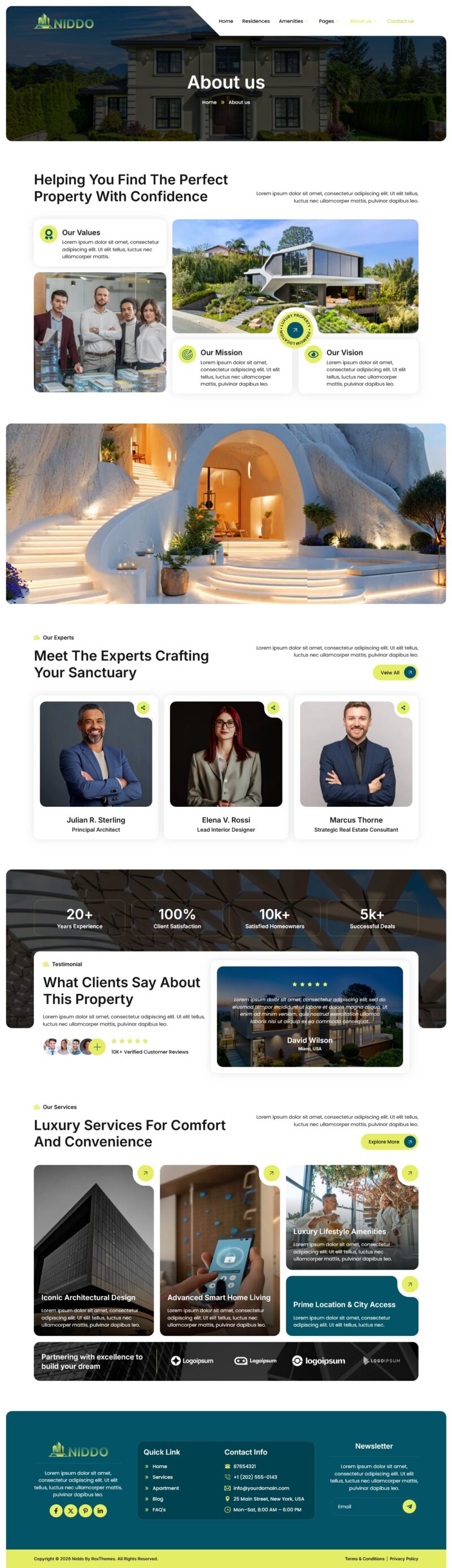 About us — Niddo - Single Property Elementor Template