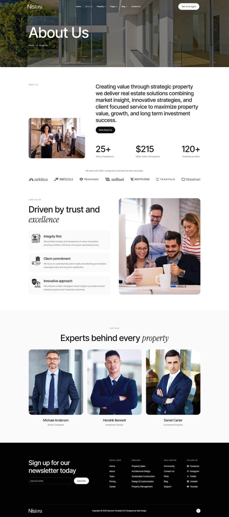 About Us — Nistora - Real Estate & Property Elementor Template