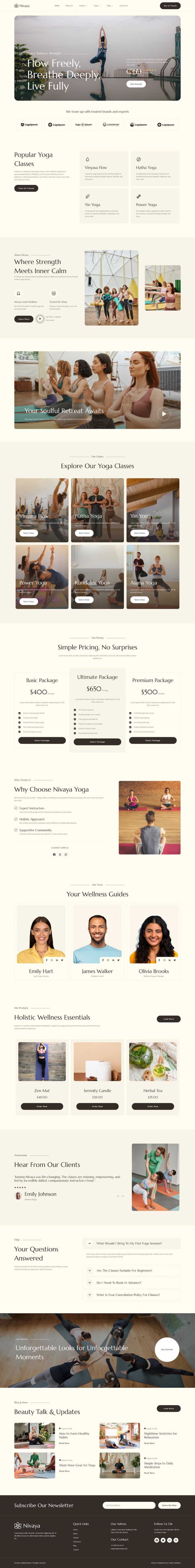 Home — Nivaya - Yoga Studio & Fitness Elementor Template