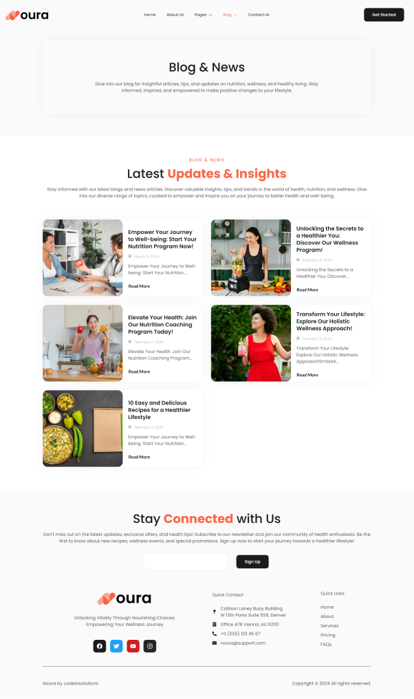 Blogs — Noura - Healthy Food & Nutrition Coach Elementor Template
