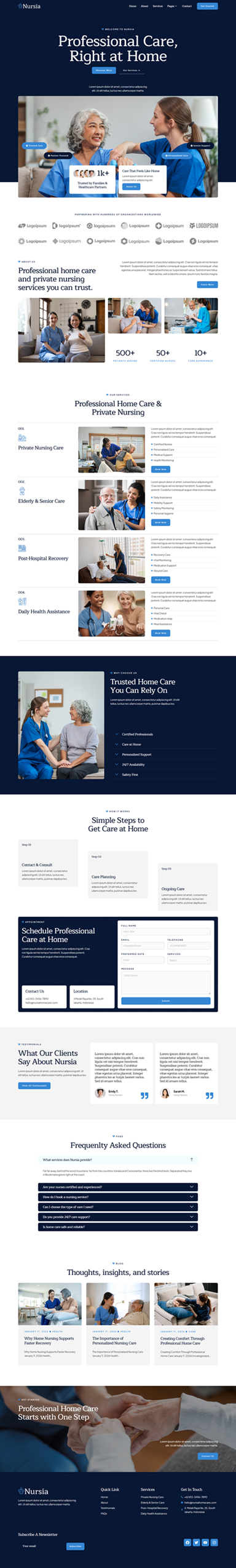 Home — Nursia - Home Care Services Elementor Template