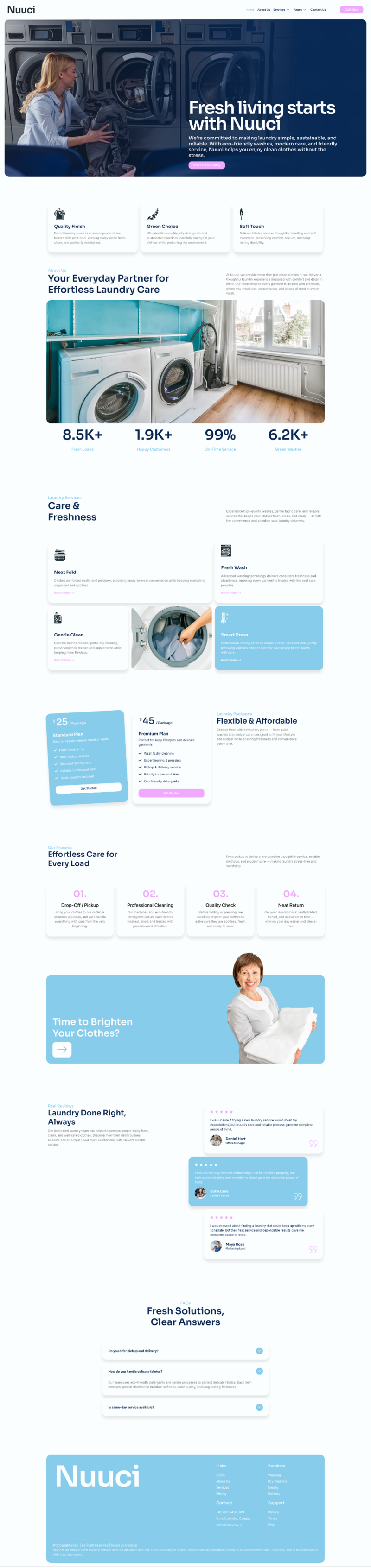 Home — Nuuci - Modern Fresh Laundry Service Elementor Template