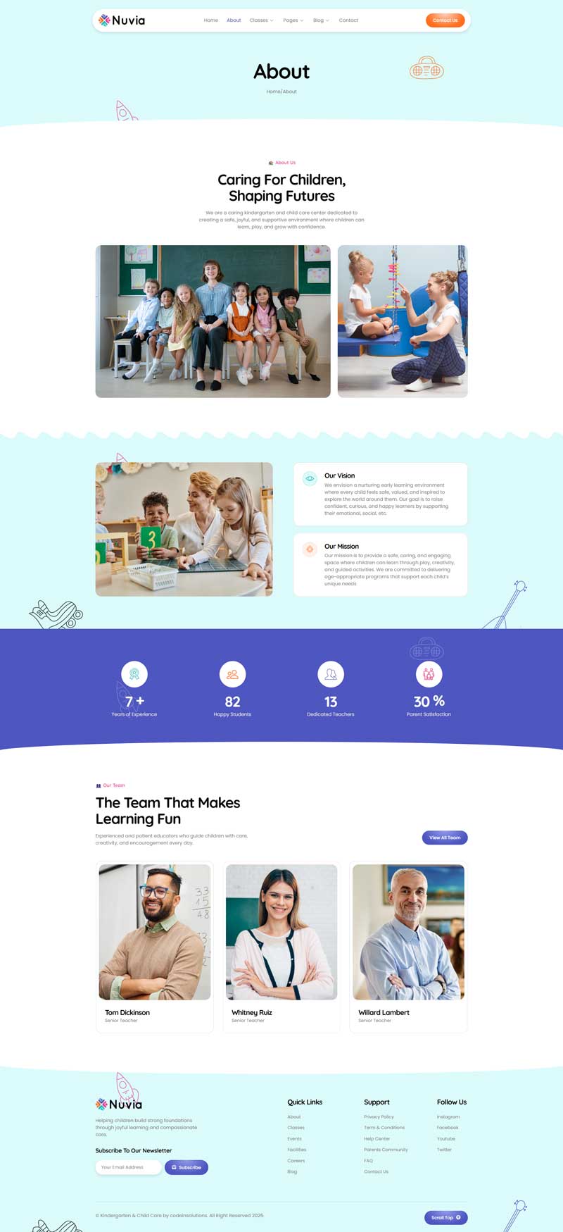 About — Nuvia - Kindergarten & Child Care Elementor Template