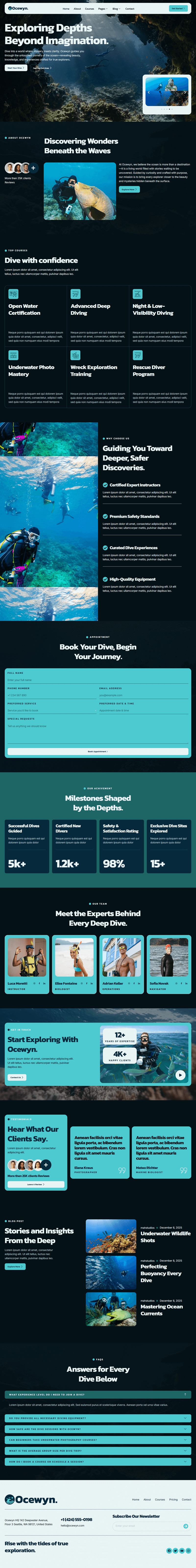 Home — Ocewyn - Dive & Ocean Explorations Elementor Template