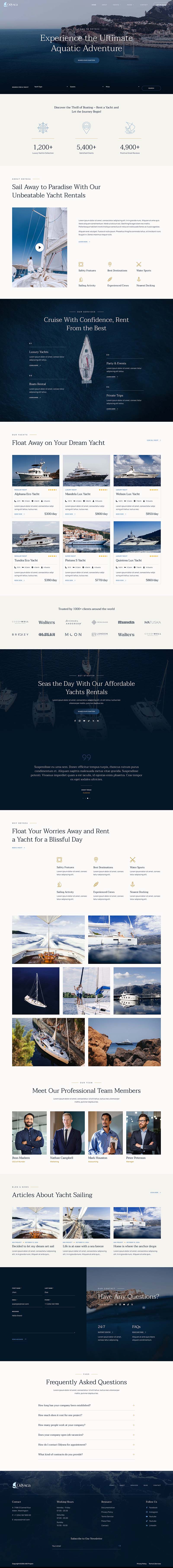 Home — Odysea - Yacht Club & Boat Rental Elementor Template