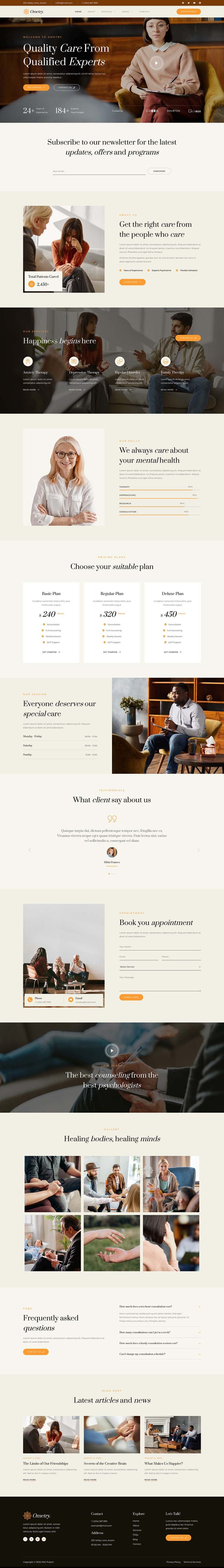 Home — Ometry - Psychology Therapy & Counseling Elementor Template