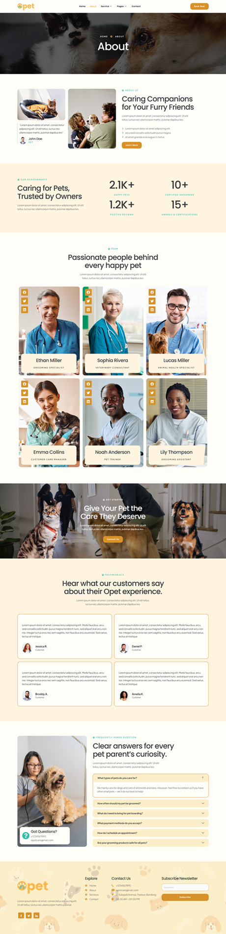 About — Opet - Veterinary & Pet Care Elementor Template