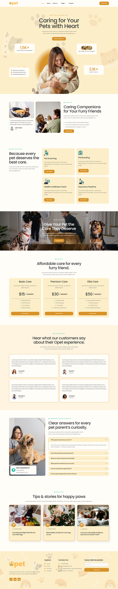 Home — Opet - Veterinary & Pet Care Elementor Template