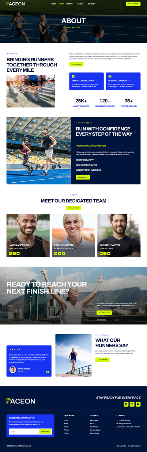 About — Paceon - Marathon Race & Running Elementor Template