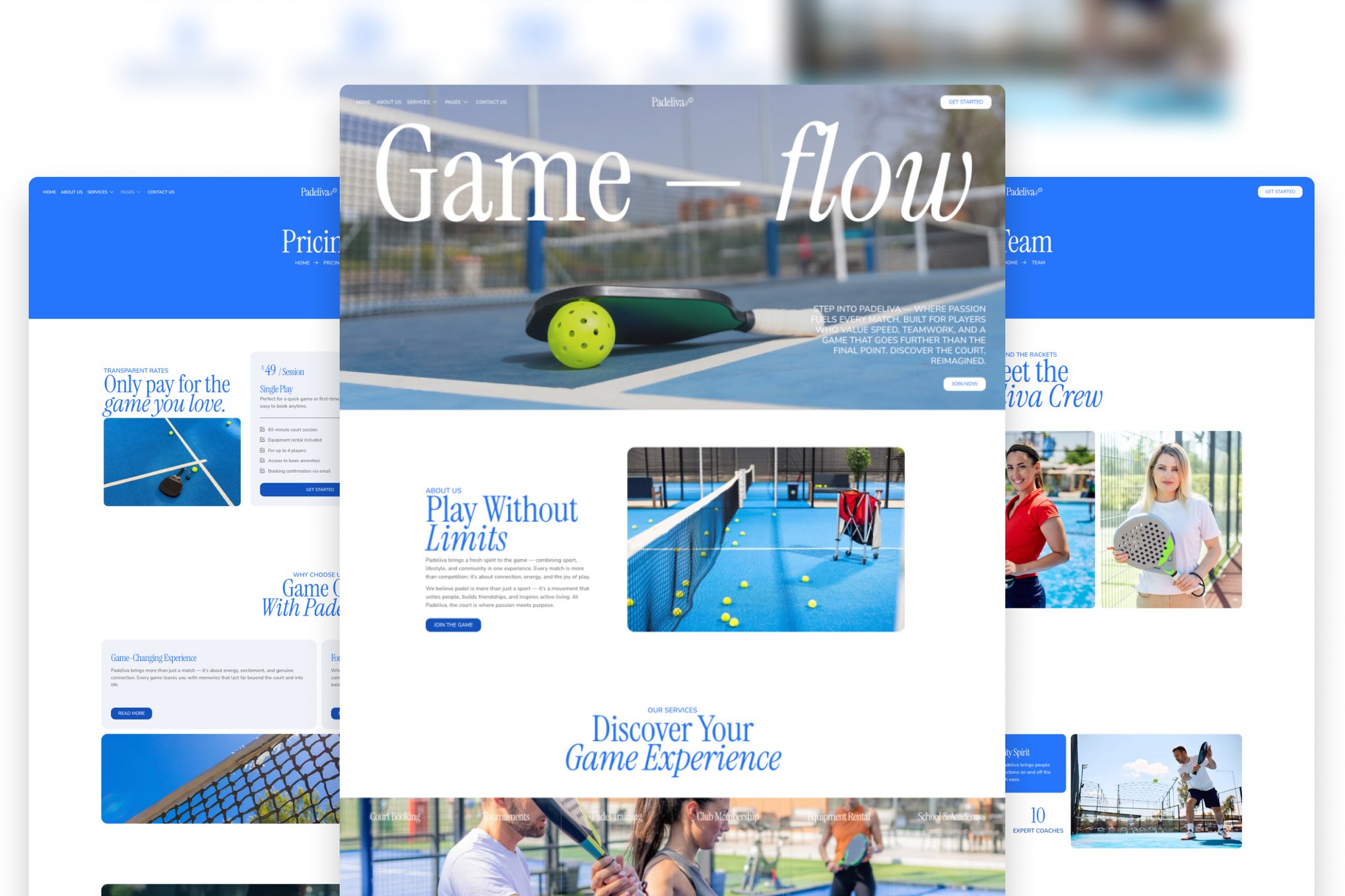 Padeliva - Modern Sporty Padel & Tennis Elementor Template — Elementor template kit cover