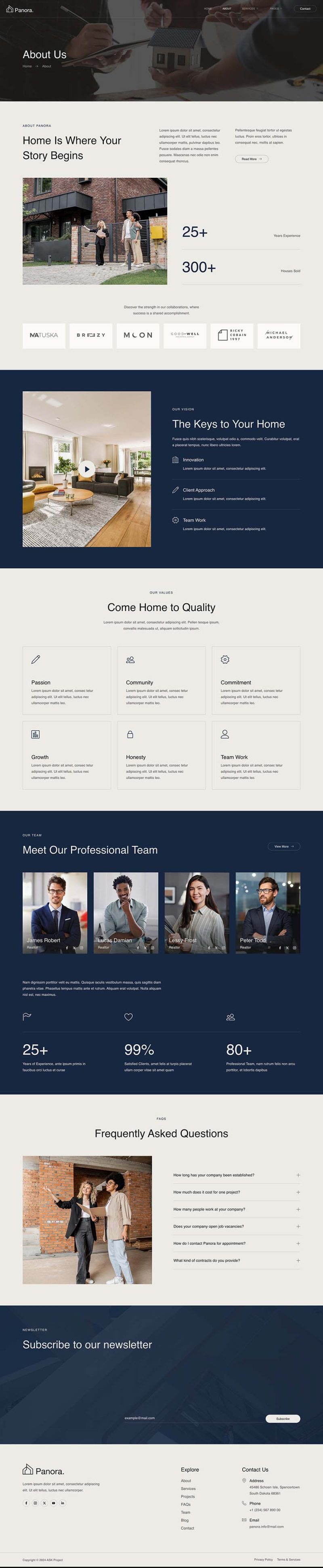 About — Panora - Real Estate & Property Elementor Template