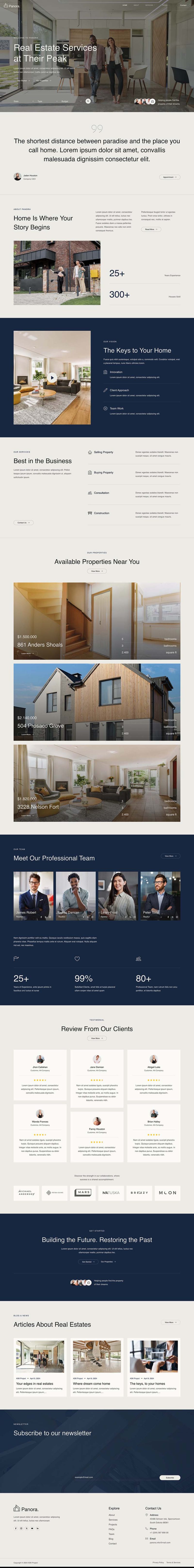 Home — Panora - Real Estate & Property Elementor Template