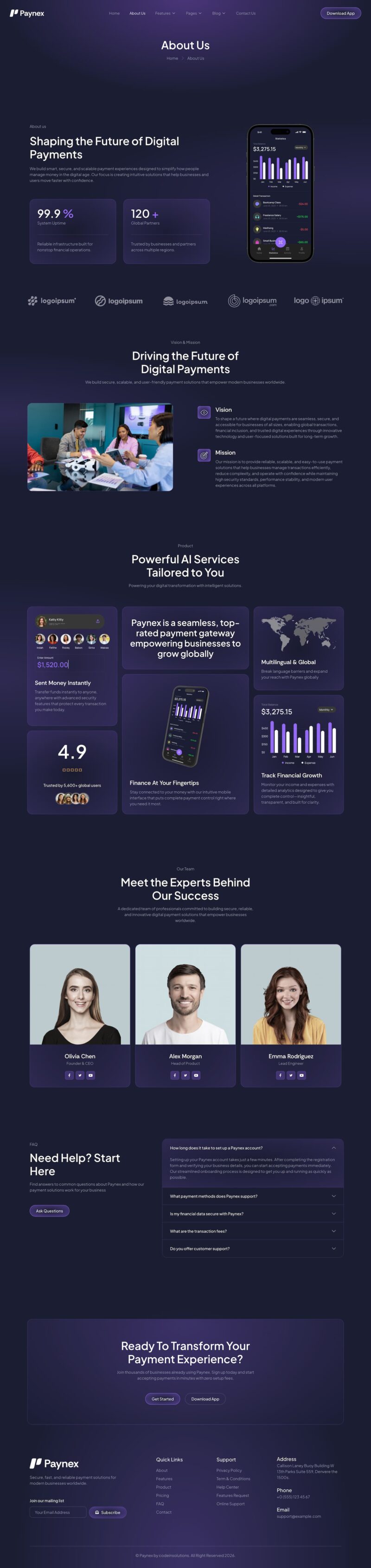 About Us — Paynex - E-Wallet & Payment Gateway Elementor Template
