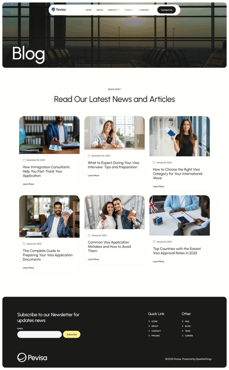 Blog — Pevisa - Immigration & Visa Consulting Elementor Template