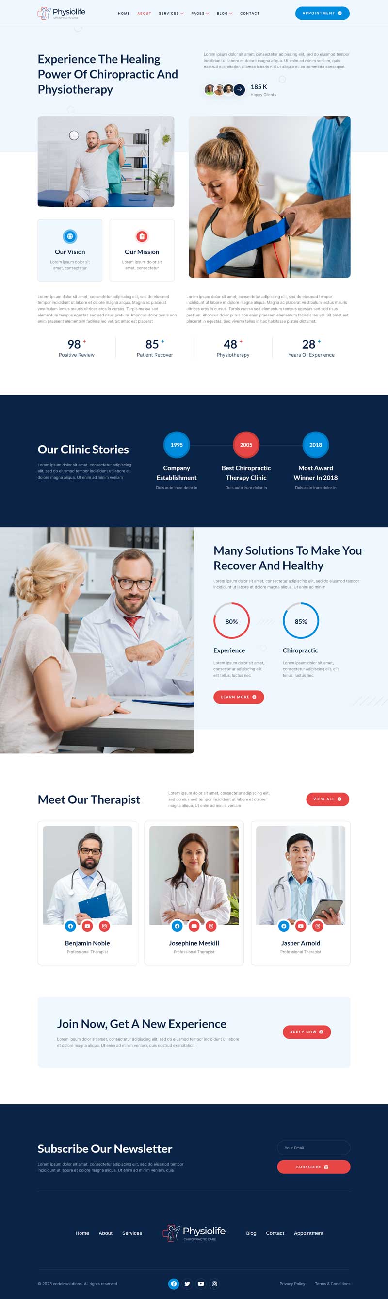 About — Physiolife - Chiropractic & Physiotherapy Elementor Template