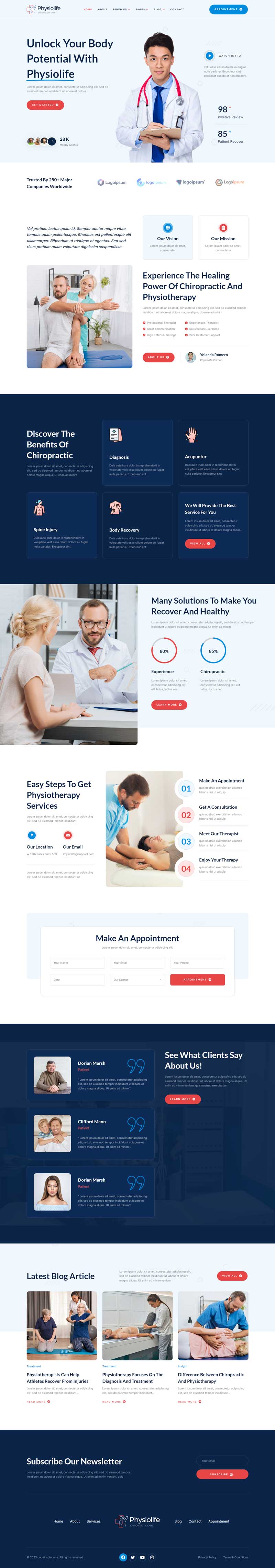 Home — Physiolife - Chiropractic & Physiotherapy Elementor Template
