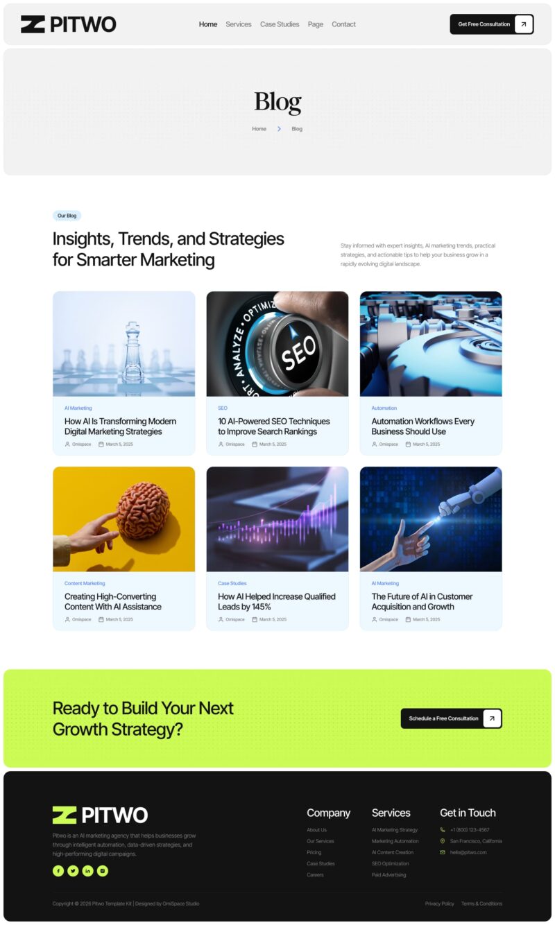 Blog — Pitwo – AI Marketing & Growth Agency Elementor Template