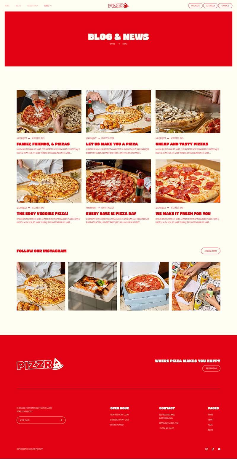 Blog — Pizzra - Pizza Restaurant & Fast Food Elementor Template
