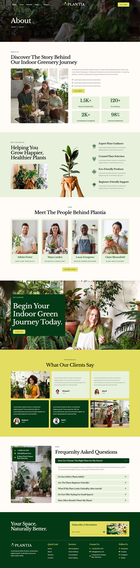 About — Plantia - Houseplants & Indoor Garden Elementor Template