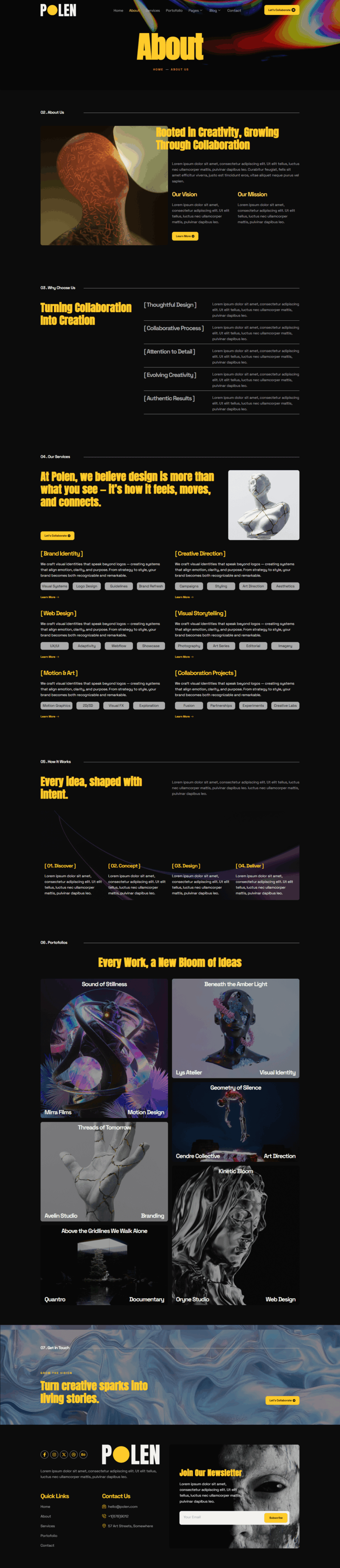 About — Polen - Creative Portfolio Resume Elementor Template