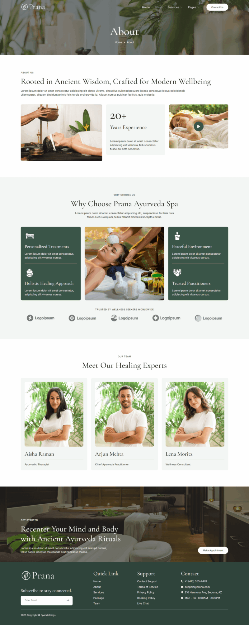 About — Prana - Ayurveda Treatment & Spa Elementor Template