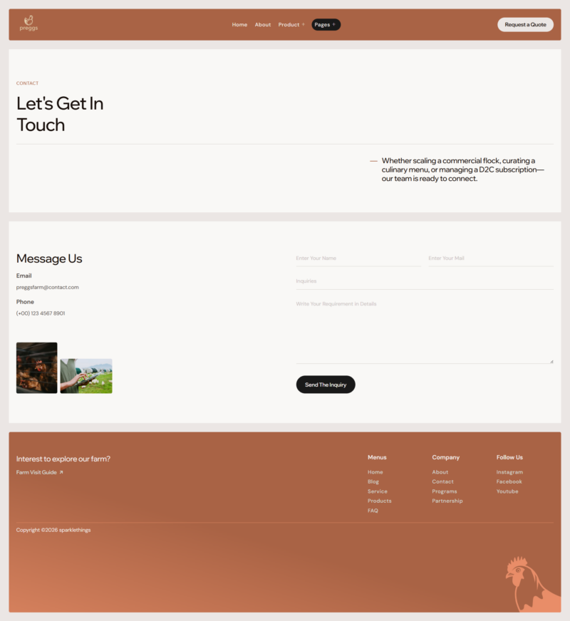 Contact — Preggs - Modern Poultry Farm Elementor Template