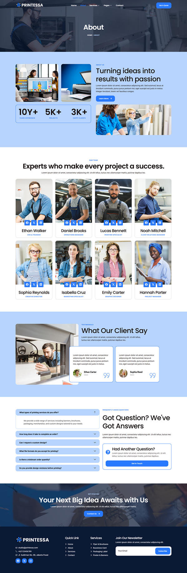 About — Printesa - Printing Services Elementor Template