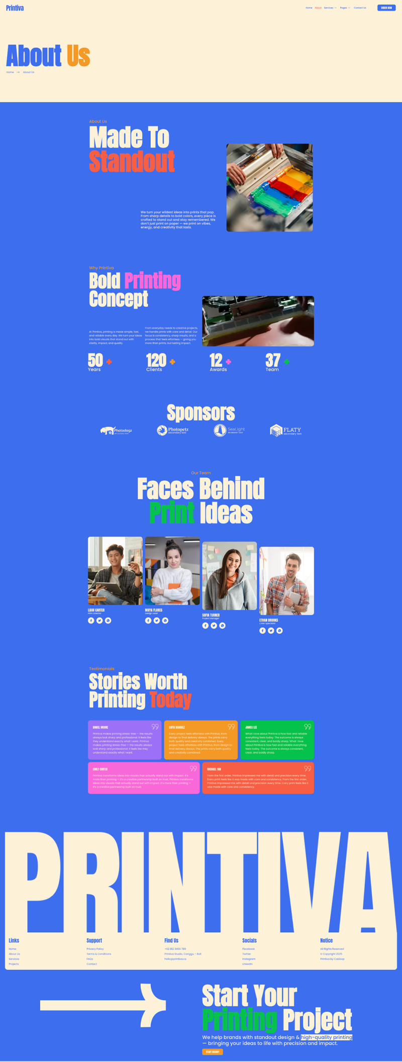 About — Printiva - Modern Colorful Printing Service Company Elementor Template