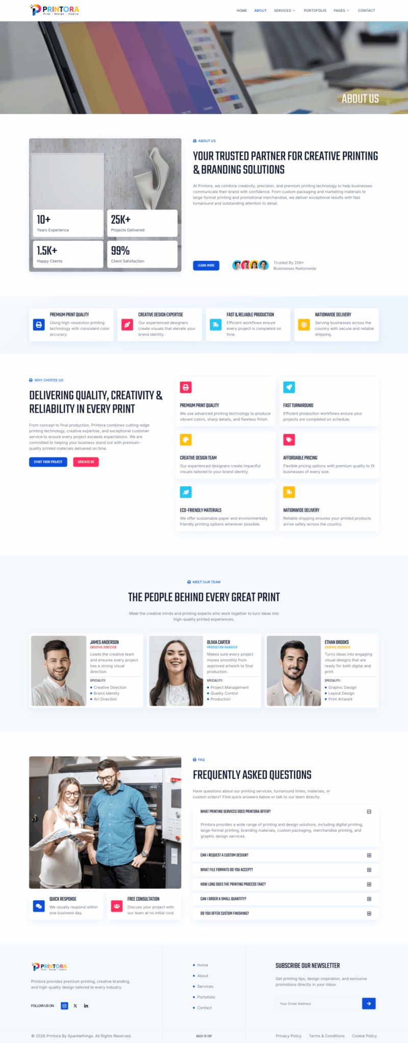 About — Printora - Printing and Design Service Elementor Template