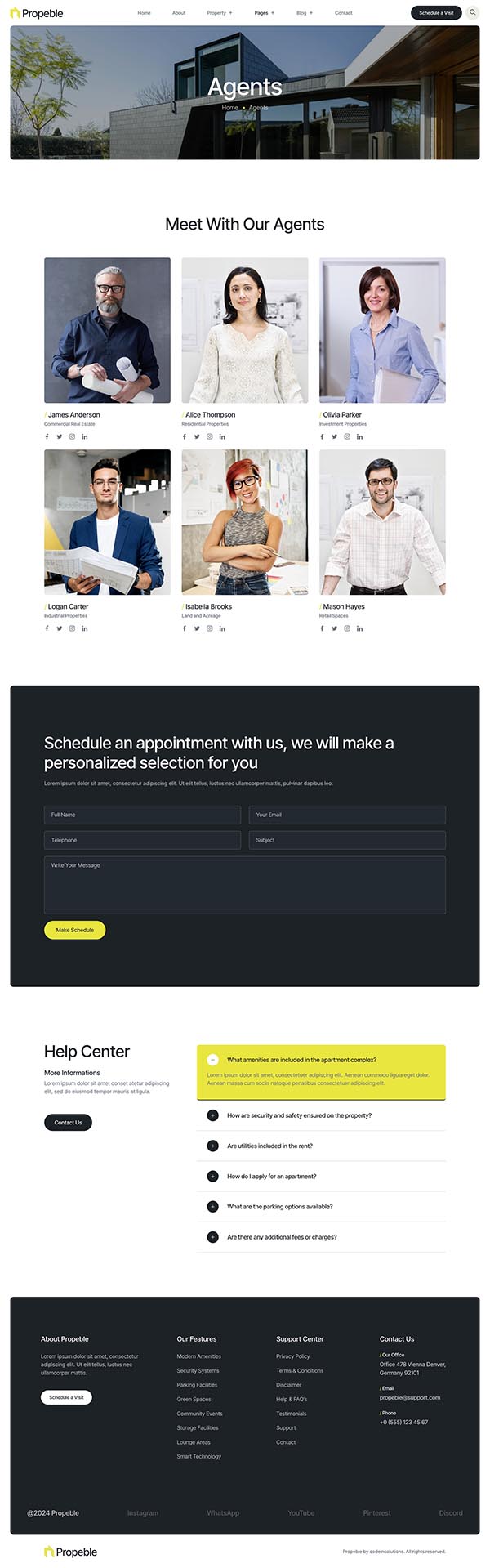 Agents — Propeble - Apartment & Property Elementor Template
