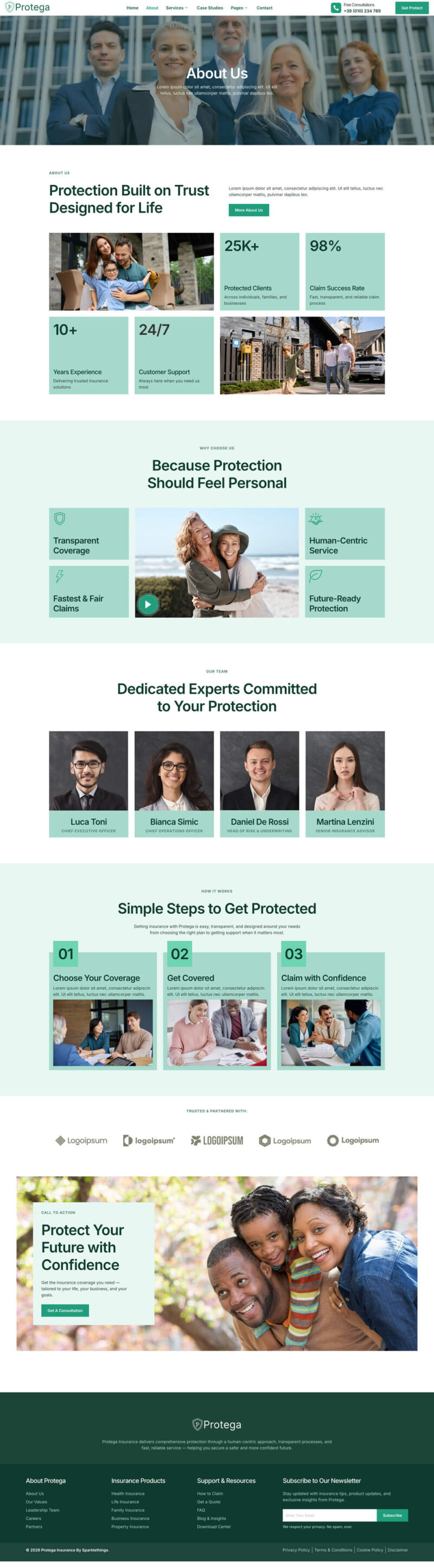 About — Protega - Insurance Company Elementor Template