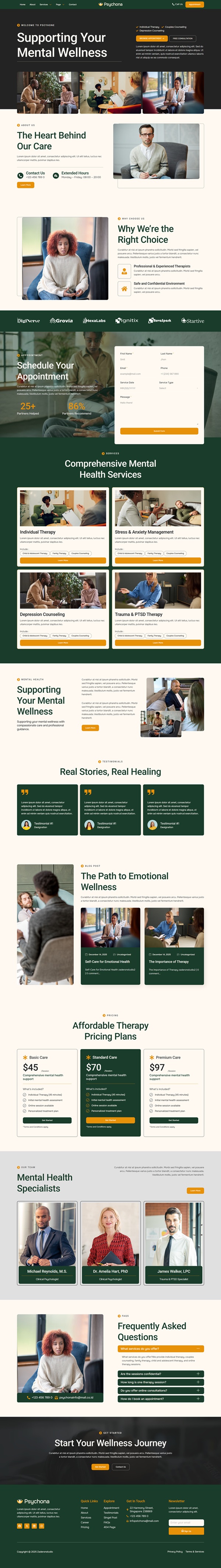 Home — Psychona - Psychologist & Mental Health Elementor Template