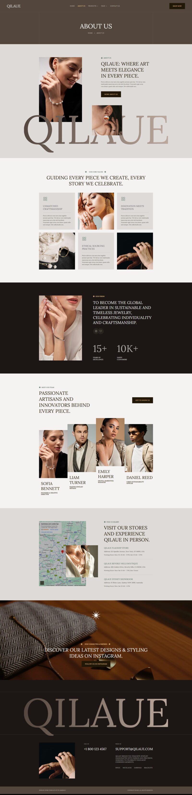 About Us — Qilaue - Jewelry Store Elementor Template