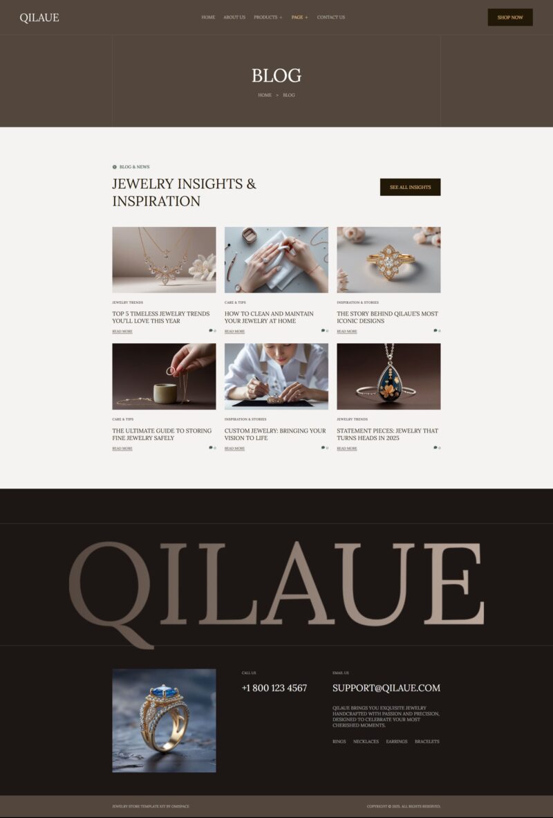 Blog — Qilaue - Jewelry Store Elementor Template