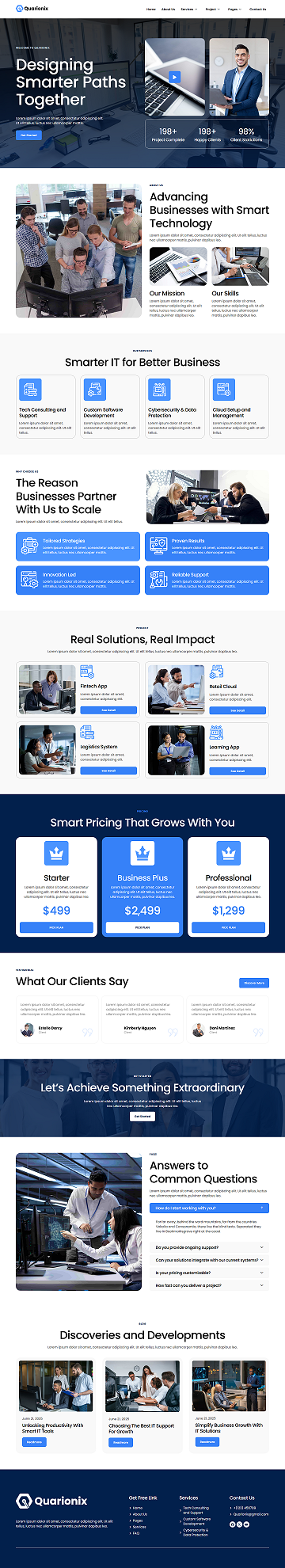 Home — Quarionix - IT Service Elementor Template