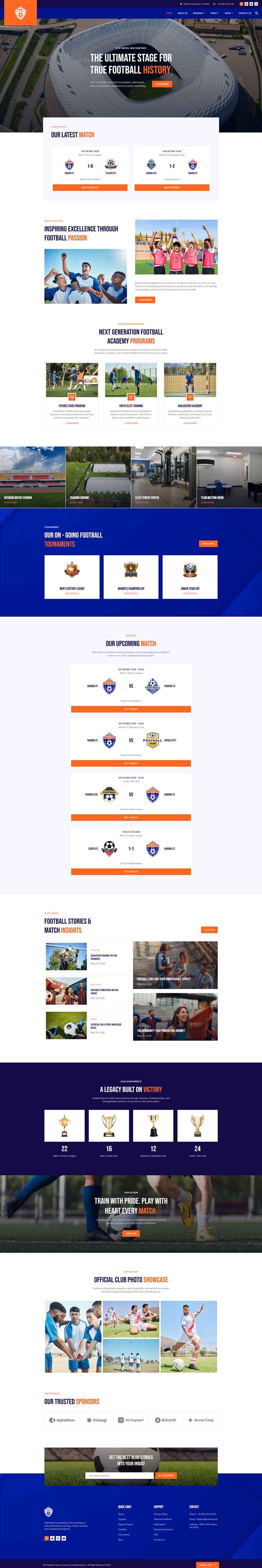 Home — Rabona - Football & Soccer Club Elementor Template