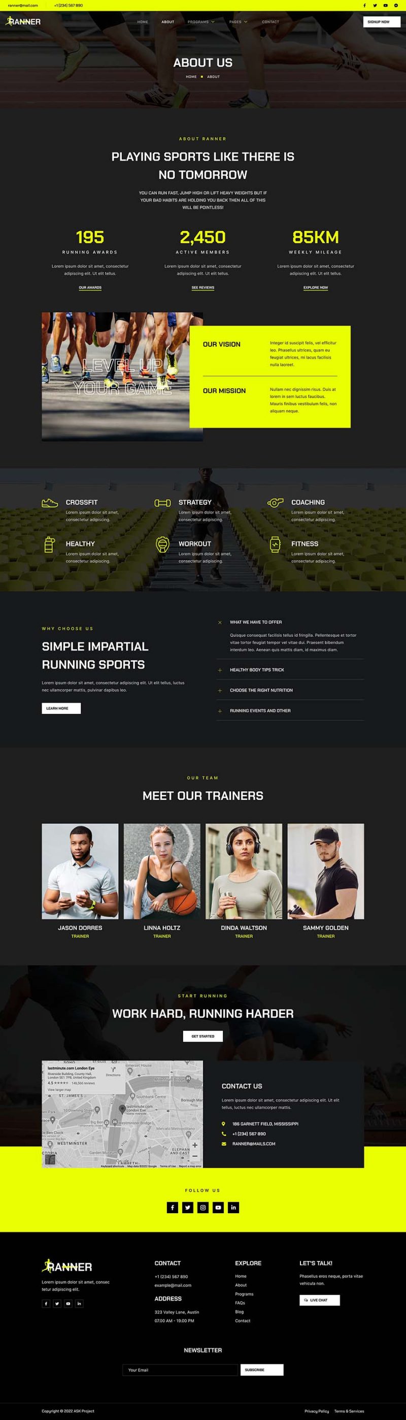 About — Ranner - Marathon Running Club & Sports Elementor Template