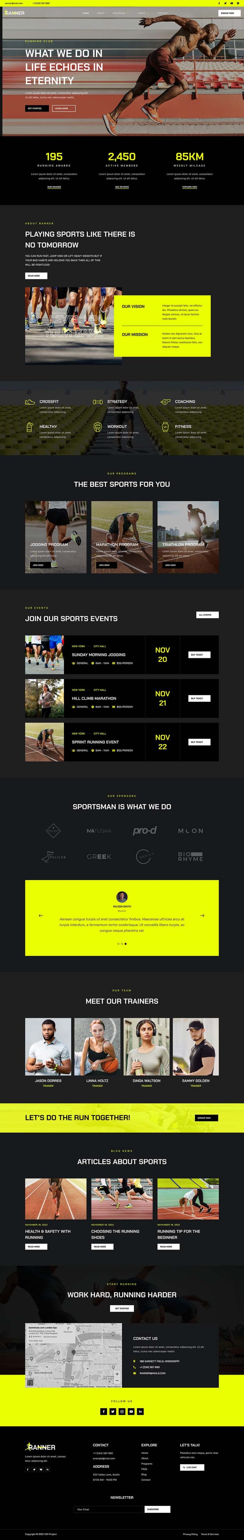 Home — Ranner - Marathon Running Club & Sports Elementor Template