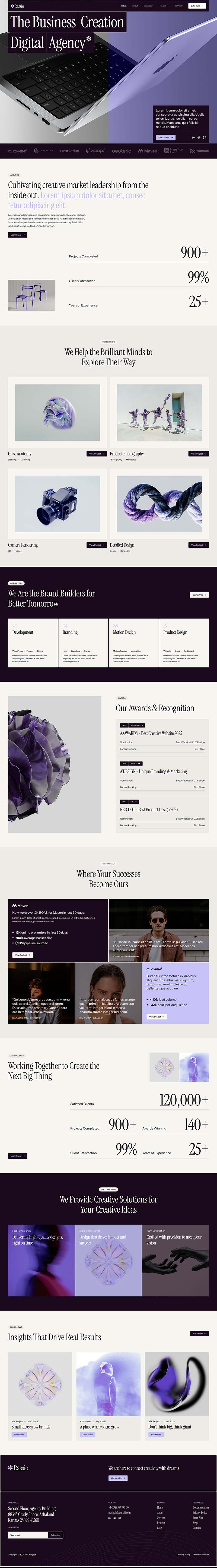 Home — Rassio - Creative Digital Agency Elementor Template