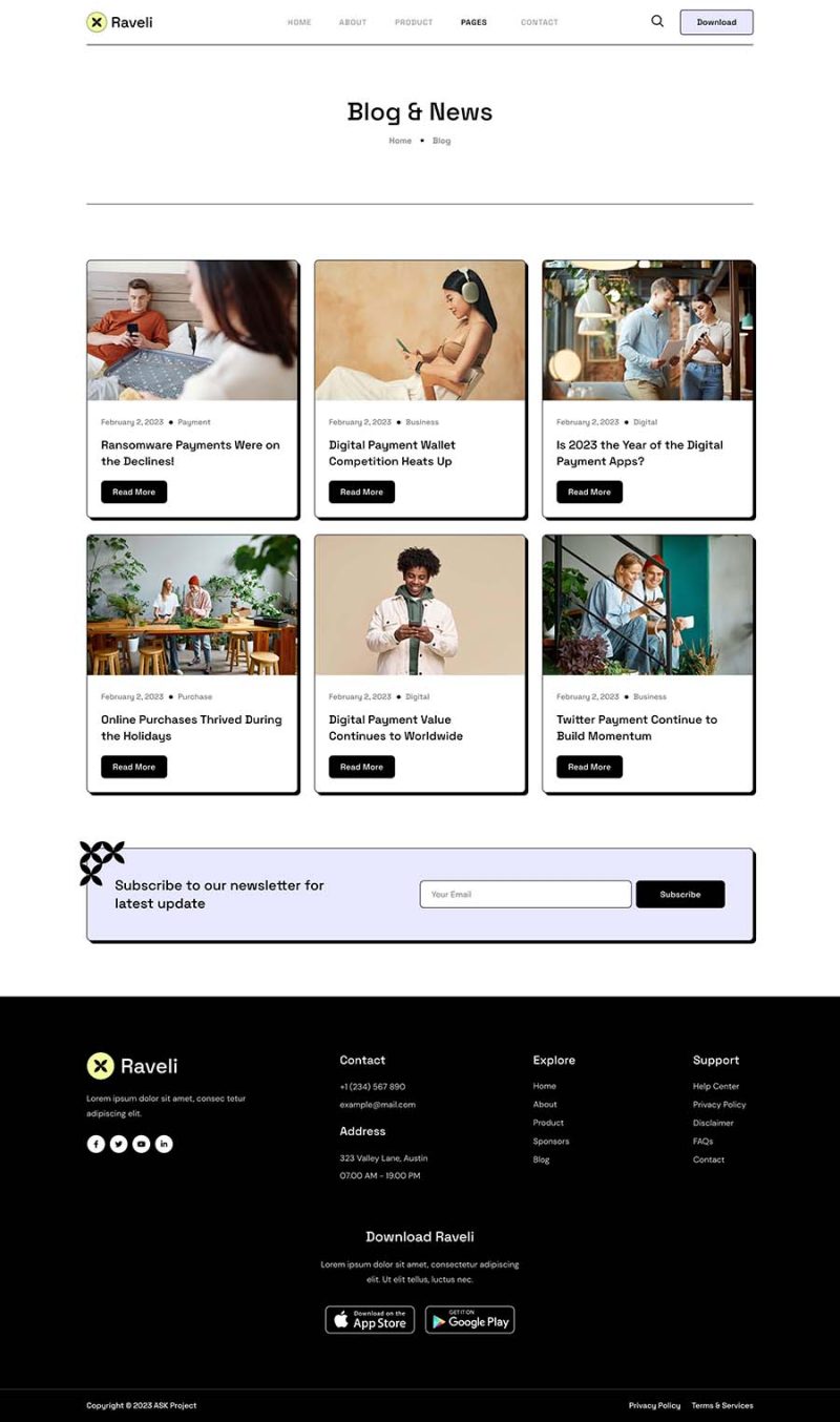 Blog — Raveli - Online Payment App Elementor Template