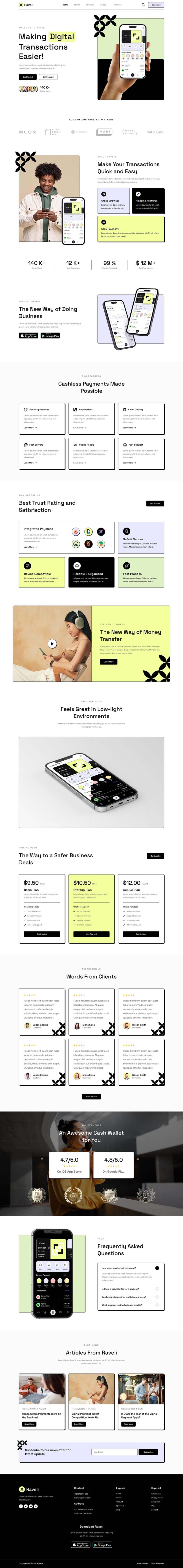 Home — Raveli - Online Payment App Elementor Template