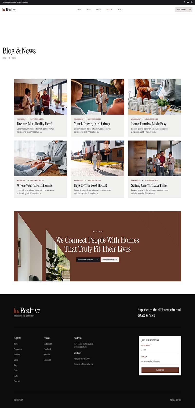 Blog — Realtive - Real Estate & Property Elementor Template