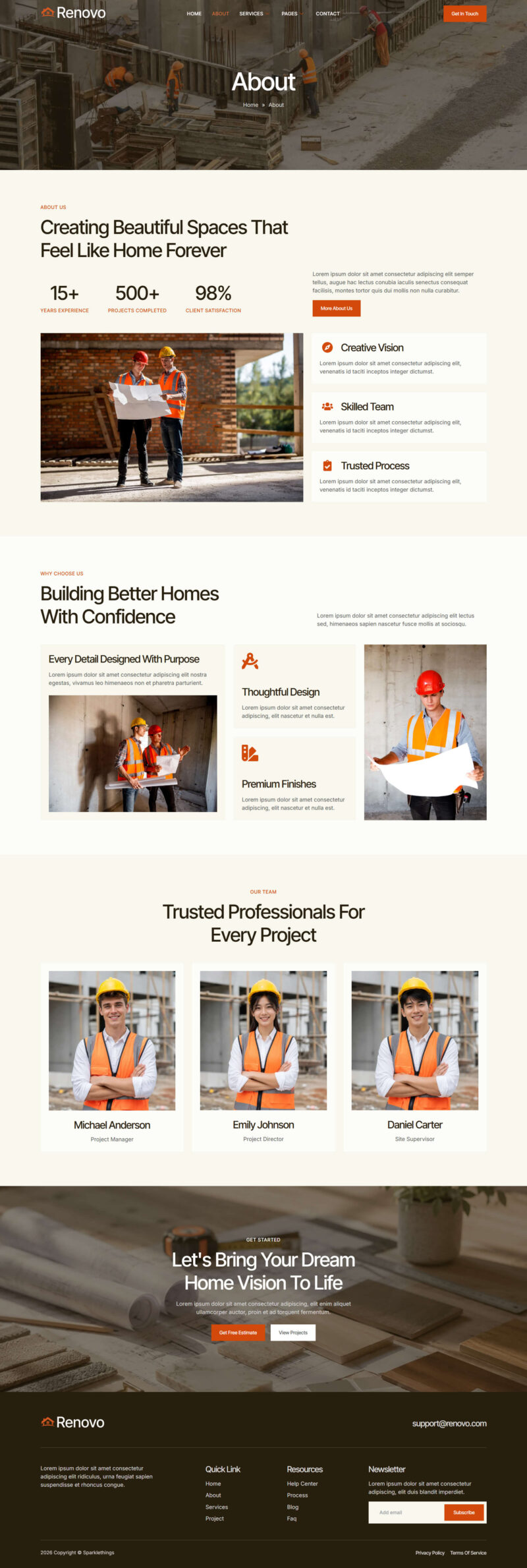 About — Renovo - Home Renovation & Remodeling Elementor Template