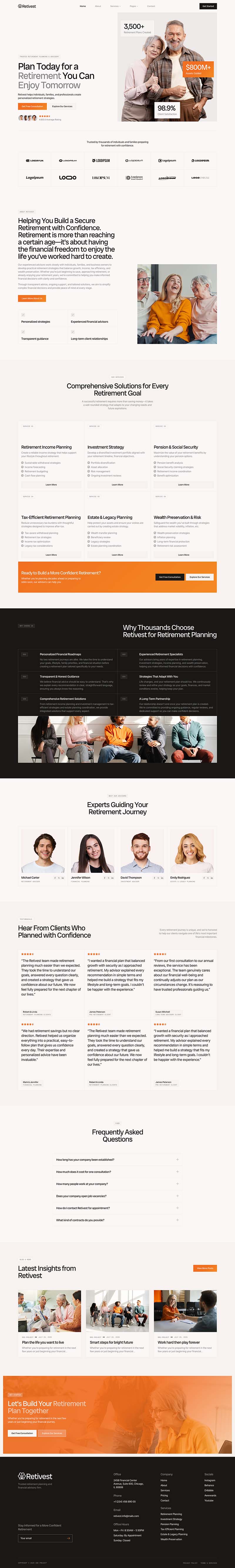 Home — Retivest – Retirement Planning & Advisory Elementor Template