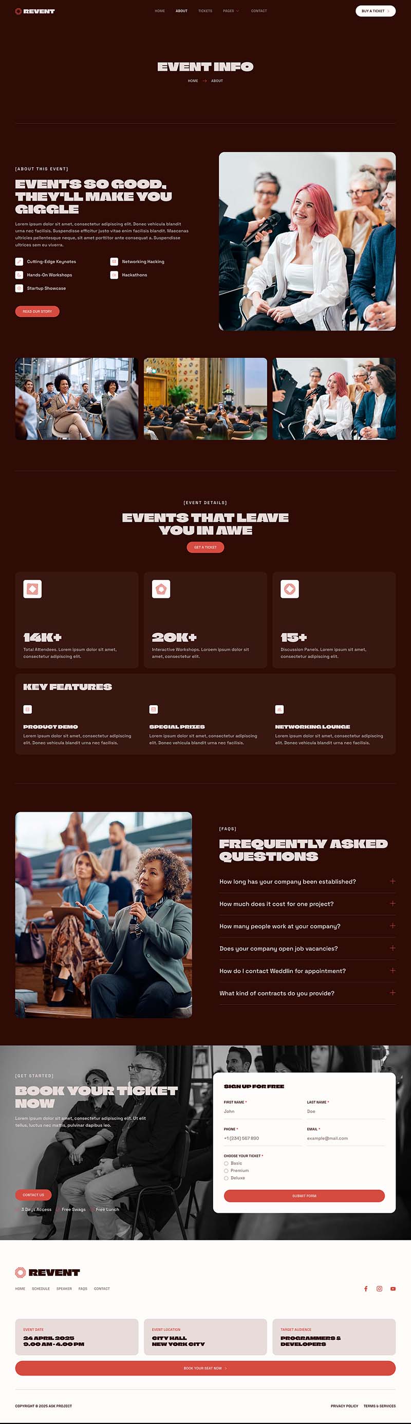 About — Revent - Events & Conferences Elementor Template