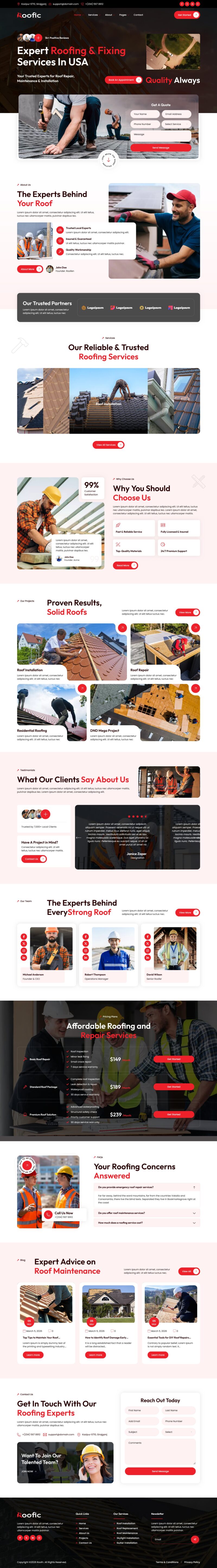 Home 02 — Roofic - Roofing Services Elementor Template